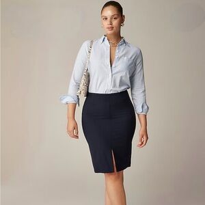 J. Crew Navy Blue Pencil Skirt Size 10